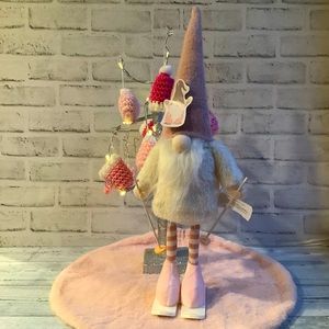 Gnome For The Holidays Pink Gnome On Skis